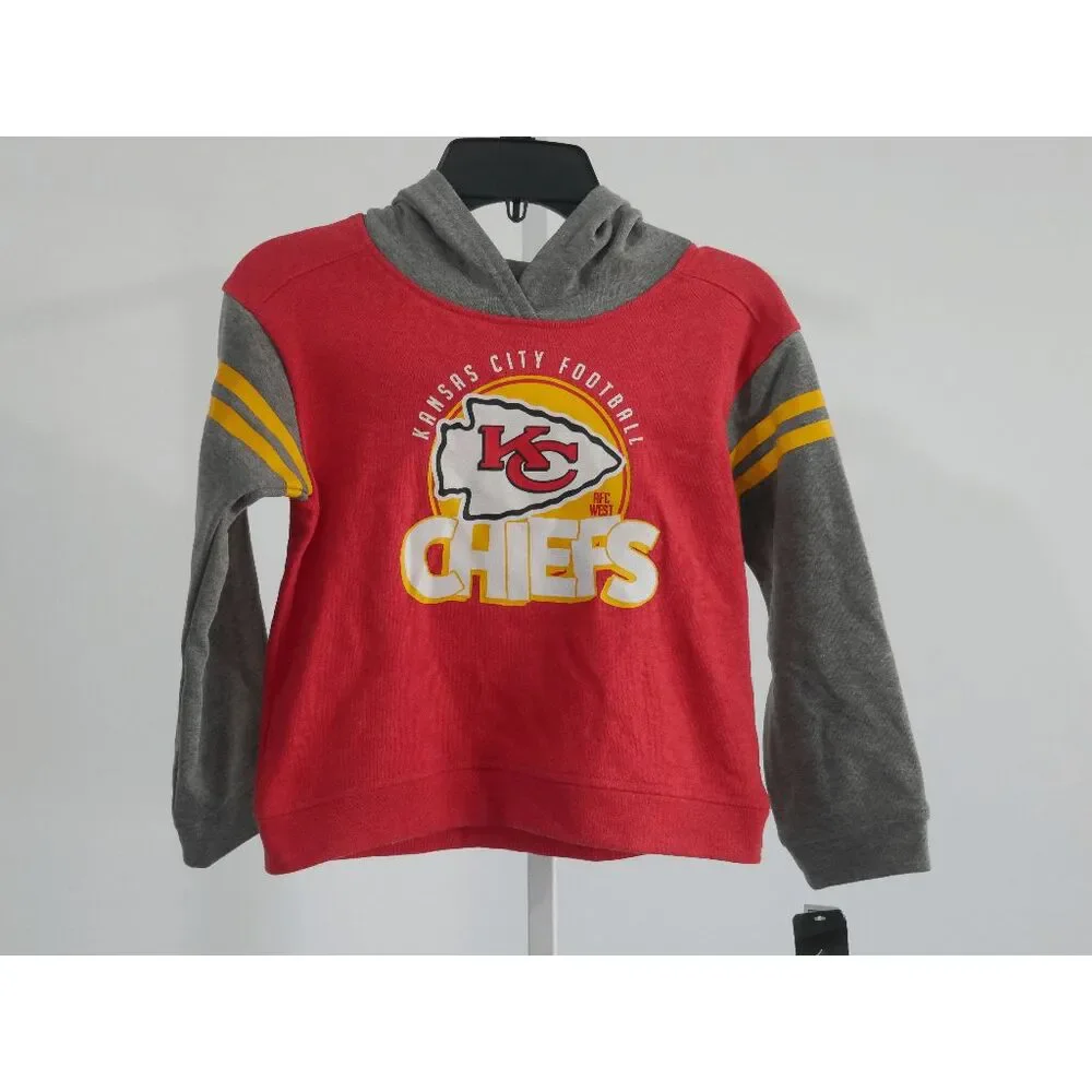 Kansas City Chiefs Kids  Long Sleeve Hoodie Top and Leggings Two-Piece Set M 5/6